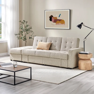 Gambar Informa Kelly Sofa Bed Kiri Fabric - Krem