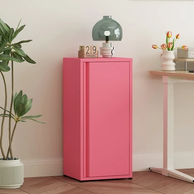 Gambar Stora Visca Kabinet Metal 1 Pintu Dengan Sticker - Pink Coral