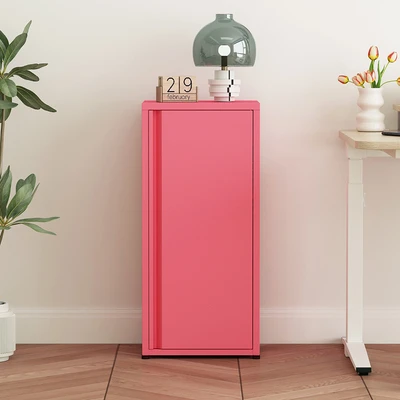 Gambar Stora Visca Kabinet Metal 1 Pintu Dengan Sticker - Pink Coral