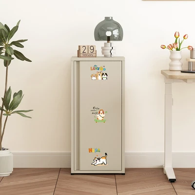 Gambar Stora Visca Kabinet Besi 1 Pintu Dengan Sticker - Abu-Abu