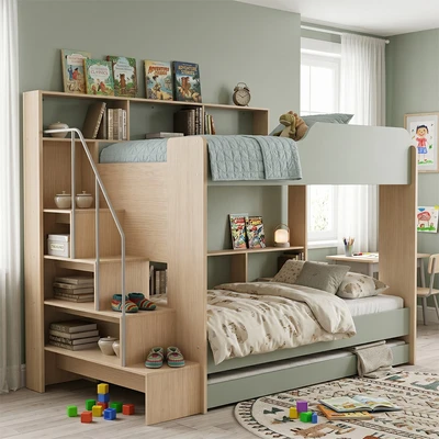 Gambar Informa Pascal Triple Bunkbed Anak 100x200 cm - Mix