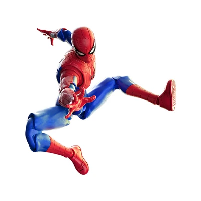 Gambar Blokees Marvel Champion Class Action Figure Spider-Man Model Kit - Merah/Biru