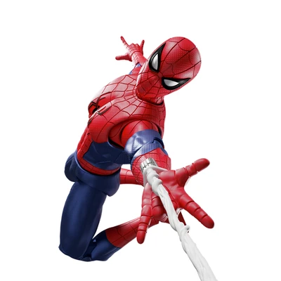 Gambar Blokees Marvel Champion Class Action Figure Spider-Man Model Kit - Merah/Biru