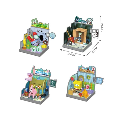 Gambar [Blind Box] Kiddy Fun Miniatur SpongeBob SquarePants Bikini Bottom Abnormal Series