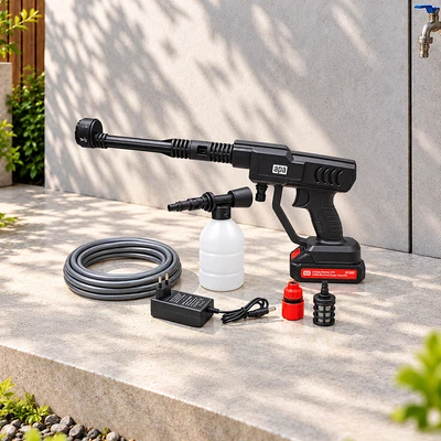 Gambar APA Jet Pressure Cleaner Nozzle 10 Bar 6in1 - Hitam