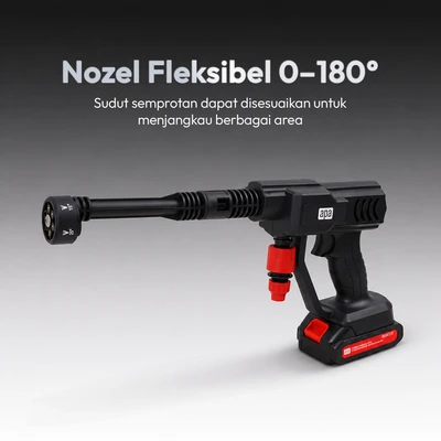 Gambar APA Jet Pressure Cleaner Nozzle 10 Bar 6in1 - Hitam