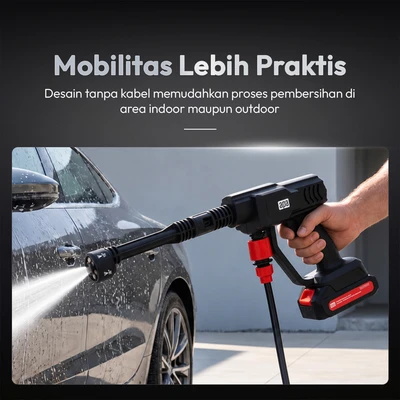 Gambar APA Jet Pressure Cleaner Nozzle 10 Bar 6in1 - Hitam