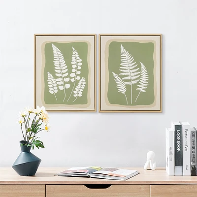 Gambar Informa Hiasan Dinding Kanvas Print Leaves 28x35 cm Set 2 pcs - Mix