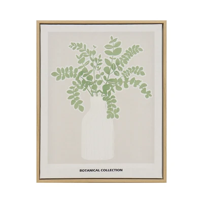 Gambar Informa Hiasan Dinding Kanvas Print Plants 28x35 cm Set 2 pcs - Krem/Hijau