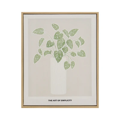 Gambar Informa Hiasan Dinding Kanvas Print Plants 28x35 cm Set 2 pcs - Krem/Hijau