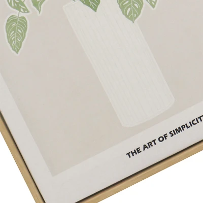 Gambar Informa Hiasan Dinding Kanvas Print Plants 28x35 cm Set 2 pcs - Krem/Hijau