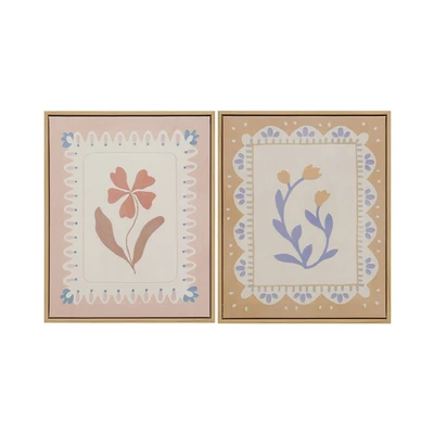 Gambar Informa Hiasan Dinding Kanvas Print Plants 28x35 cm Set 2 pcs - Mix