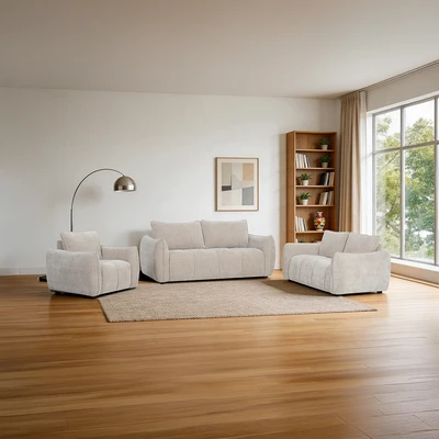 Gambar Informa Eloise Set Sofa Fabric - Krem Beige