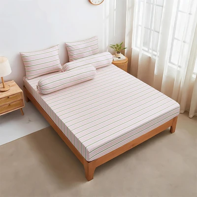 Gambar Informa 180x200 cm Set 5 pcs Seprai King Microfiber Gemma - Pink
