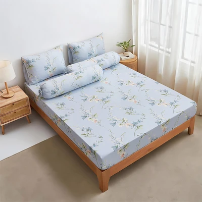 Gambar Informa 100x200 cm Set 3 pcs Seprai Single Microfiber Gracia - Biru