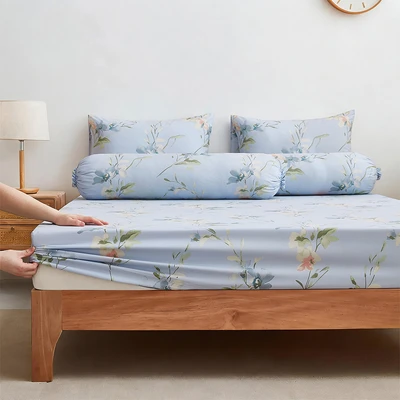 Gambar Informa 100x200 cm Set 3 pcs Seprai Single Microfiber Gracia - Biru