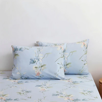 Gambar Informa 100x200 cm Set 3 pcs Seprai Single Microfiber Gracia - Biru