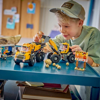 Gambar LEGO City Dump Truck & Front End Loader Set 1132 pcs 60494 - Kuning/Hitam