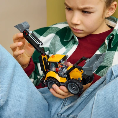 Gambar LEGO City Backhoe Loader Set 301 pcs 60480 - Kuning