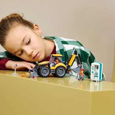 Gambar LEGO City Backhoe Loader Set 301 pcs 60480 - Kuning