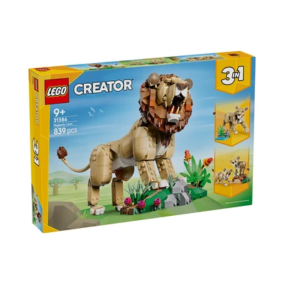 Gambar LEGO Creator 3 in 1 Majestic Lion Set 839 pcs 31386 - Cokelat