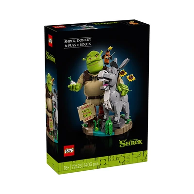 Gambar LEGO Shrek Donkey & Puss In Boots Set 1403 pcs 72423 - Hijau/Abu-abu