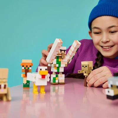 Gambar LEGO Minecraft Chicken Jockey Desert Attack Set 428 pcs 21592 - Mix