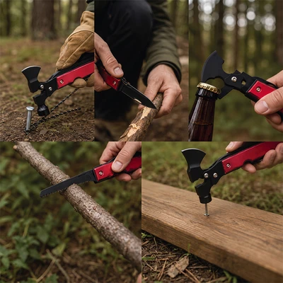 Gambar Montec Palu Camping Multifungsi 8 in 1 - Hitam