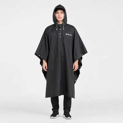 Gambar Montec Jas Hujan Poncho Hiking Premium EVA - Hitam