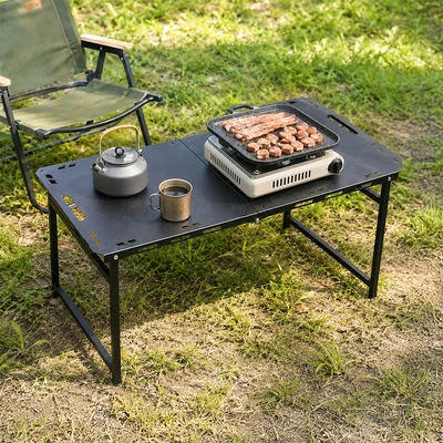 Gambar Montec Rocky Meja Lipat Outdoor 104x48x45 cm - Hitam