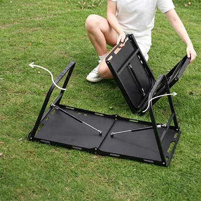 Gambar Montec Rocky Meja Lipat Outdoor 104x48x45 cm - Hitam