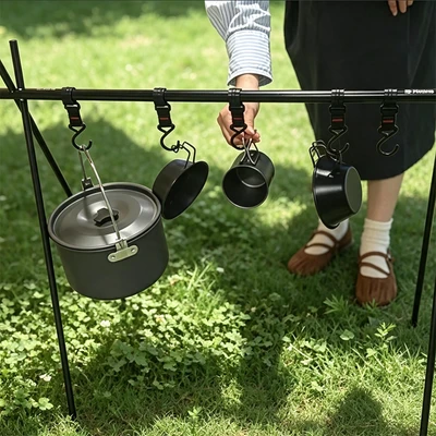 Gambar Montec Gantungan Lipat Outdoor 5 Hooks - Hitam