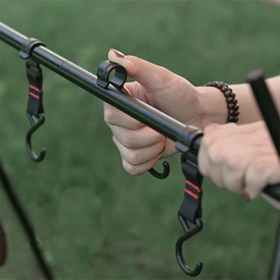 Gambar Montec Gantungan Lipat Outdoor 5 Hooks - Hitam