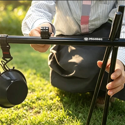Gambar Montec Gantungan Lipat Outdoor 5 Hooks - Hitam