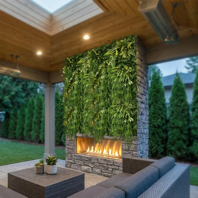 Gambar Forhom Rumput Artifisial Dinding Hazzy Summer 100x100 cm - Hijau