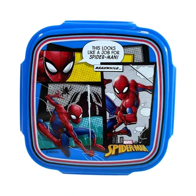 Gambar Disney Spiderman Kotak Makan Plastik 3 Sekat - Biru