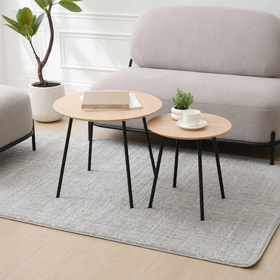 Gambar Informa Hybo Meja Lounge Set 2 pcs - Cokelat Oak