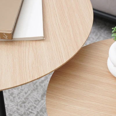 Gambar Informa Hybo Meja Lounge Set 2 pcs - Cokelat Oak