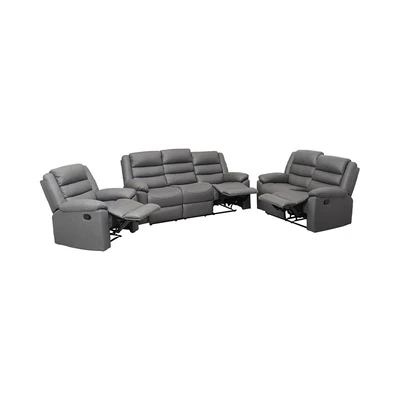 Gambar Selma Lexus Set Sofa Recliner Fabric - Abu-Abu Tua