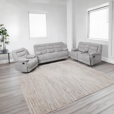 Gambar Selma Laurel Set Sofa Recliner Fabric - Abu-Abu
