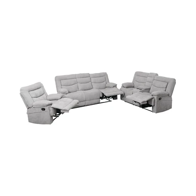 Gambar Selma Laurel Set Sofa Recliner Fabric - Abu-Abu