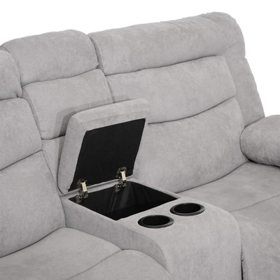 Gambar Selma Laurel Set Sofa Recliner Fabric - Abu-Abu