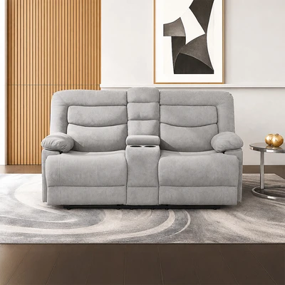 Gambar Selma Laurel Sofa Recliner Fabric 2 Seater - Abu-Abu