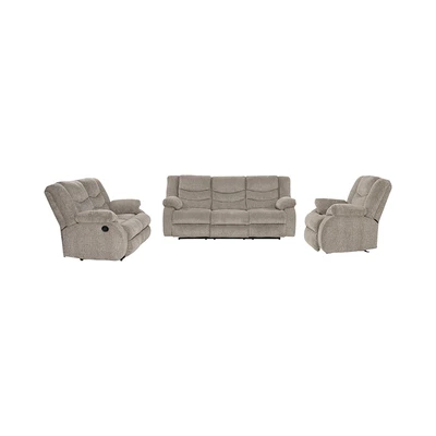 Gambar Ashley Tulen II Sofa Recliner Fabric 3 Seater - Abu-Abu