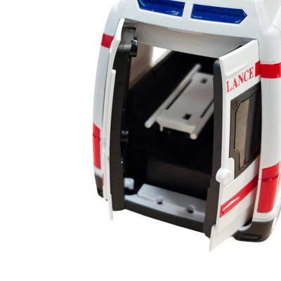 Gambar Cruzer City Action Friction Emergency Ambulance 1:16 - Putih