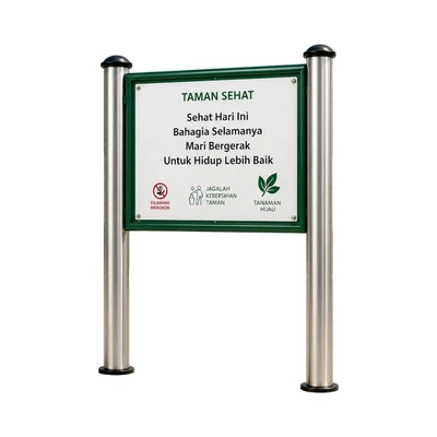 Gambar Soleil Papan Informasi Outdoor AZ-OG001 - Silver/Hijau