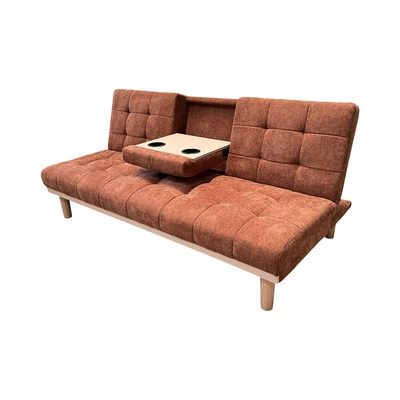 Gambar Selma Gerano Sofa Bed Fabric Dengan Console - Cokelat