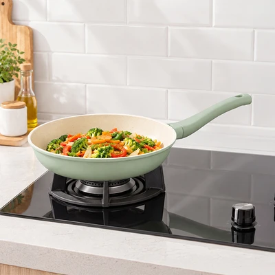 Gambar Cooking Color Callum Wajan Penggorengan Aluminium 24 cm - Hijau