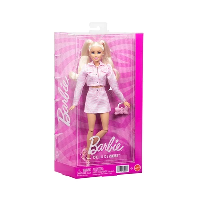 Gambar Barbie Boneka Deluxe Style Denim Jacket & Skirt JJN69 - Pink