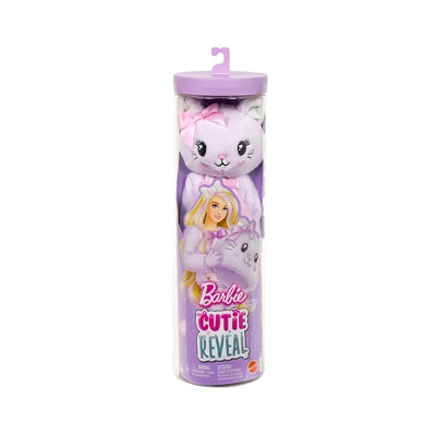 Gambar Barbie Set Boneka Cutie Reveal Cuddly Series Kitten JJP64 - Ungu